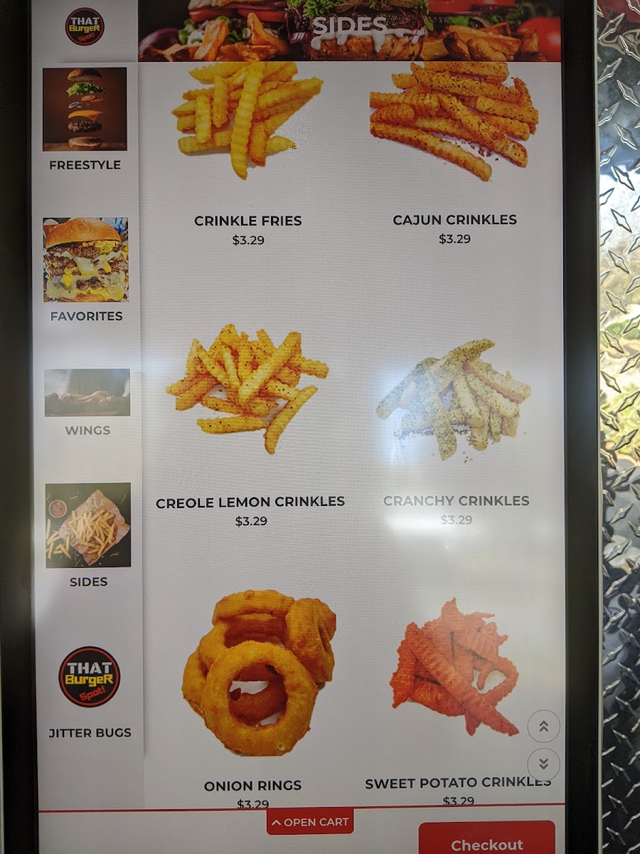 THAT Burger Spot! #4 menu board