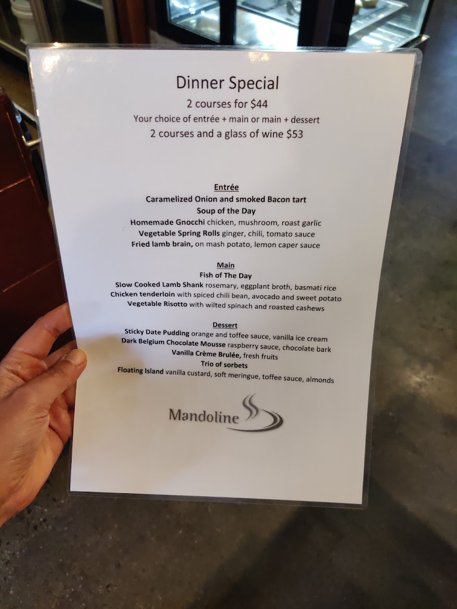 Mandoline menu board