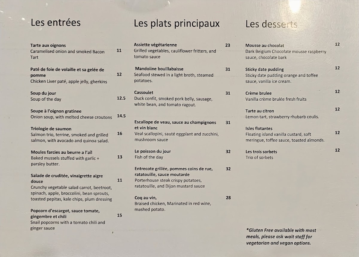 Mandoline menu board