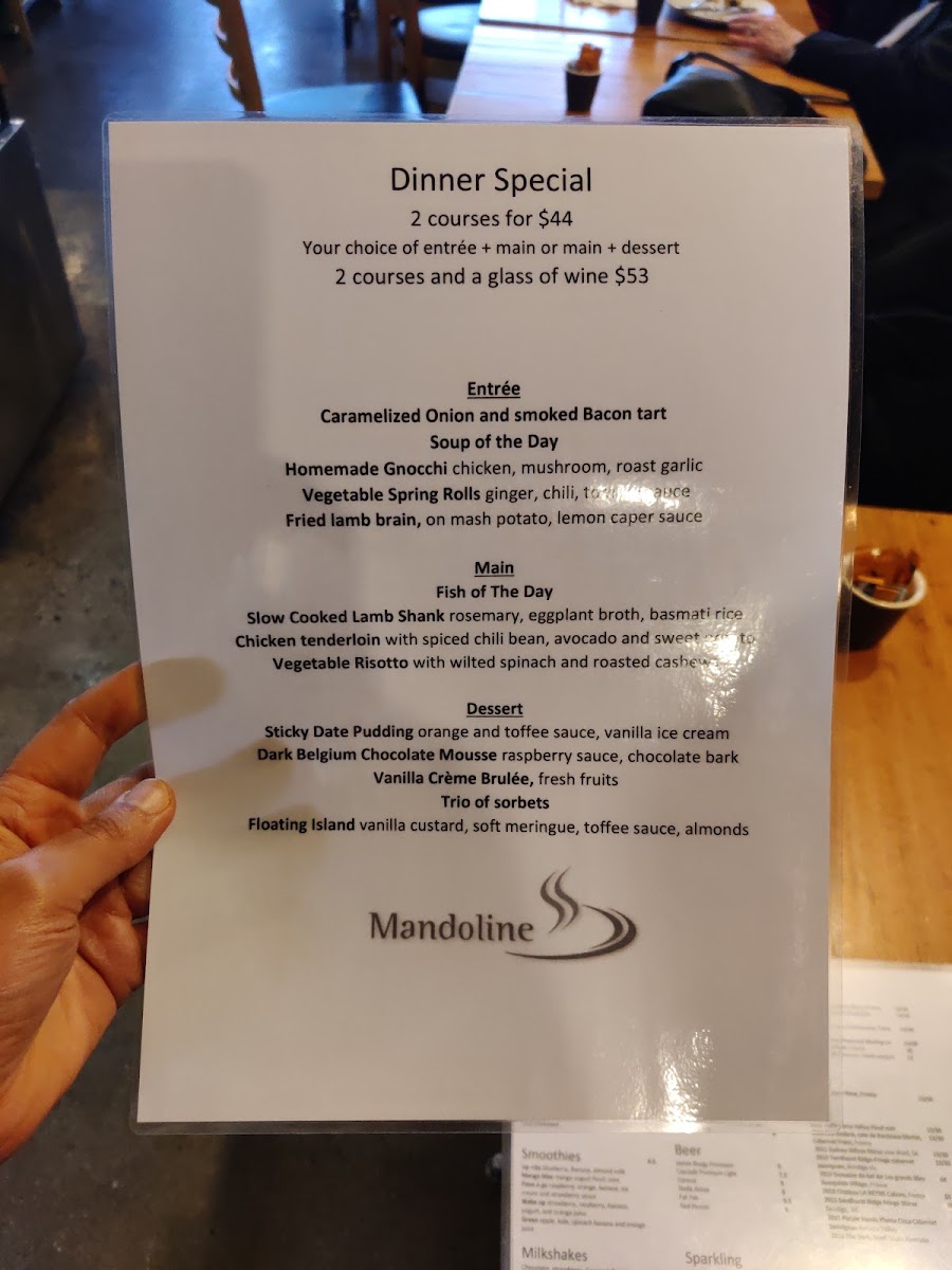 Mandoline menu board