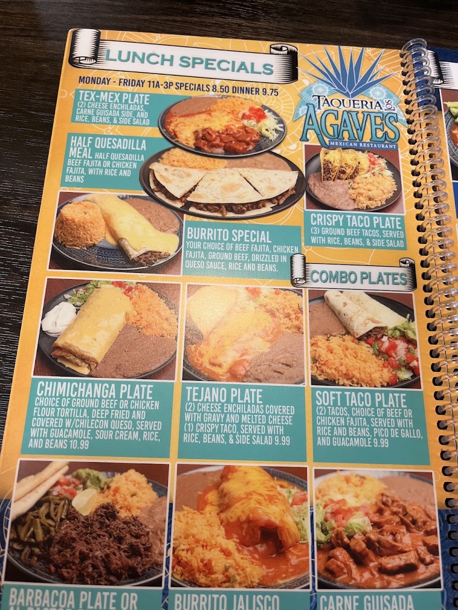 Taqueria Los Agaves #4 menu board