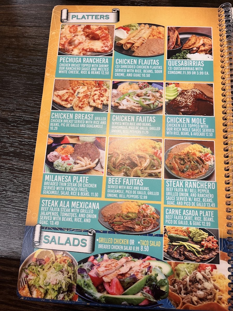 Taqueria Los Agaves #4 menu board