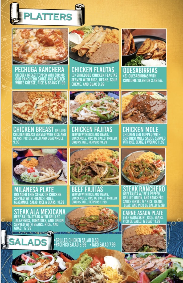 Taqueria Los Agaves #4 menu board