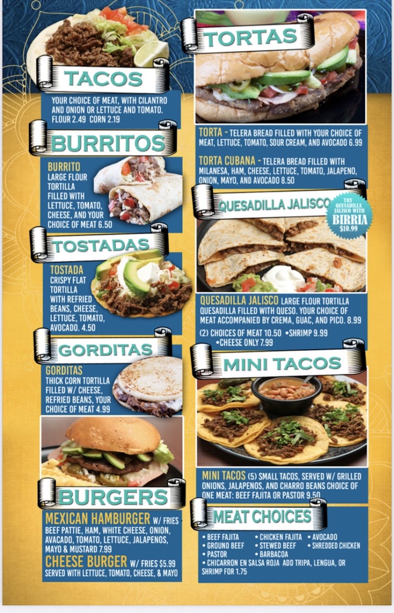Taqueria Los Agaves #4 menu board