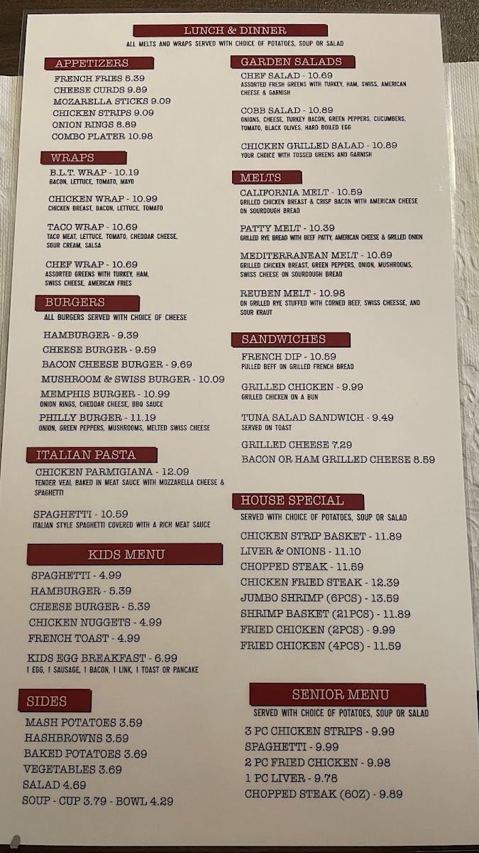 MayMay’s Cafe menu board
