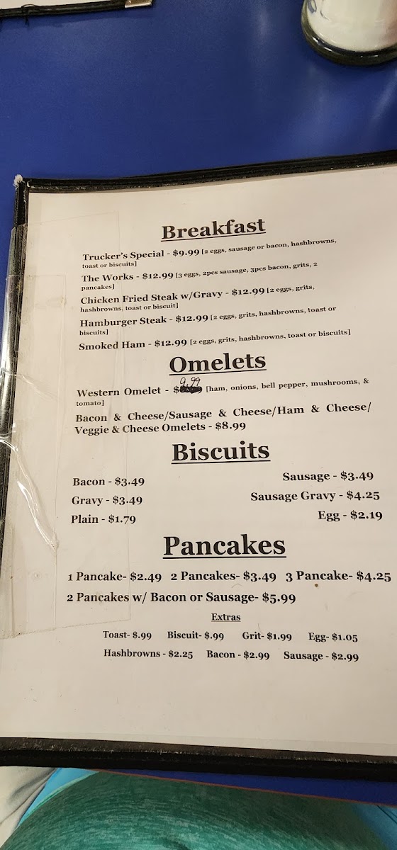 All American Restaurant menu board