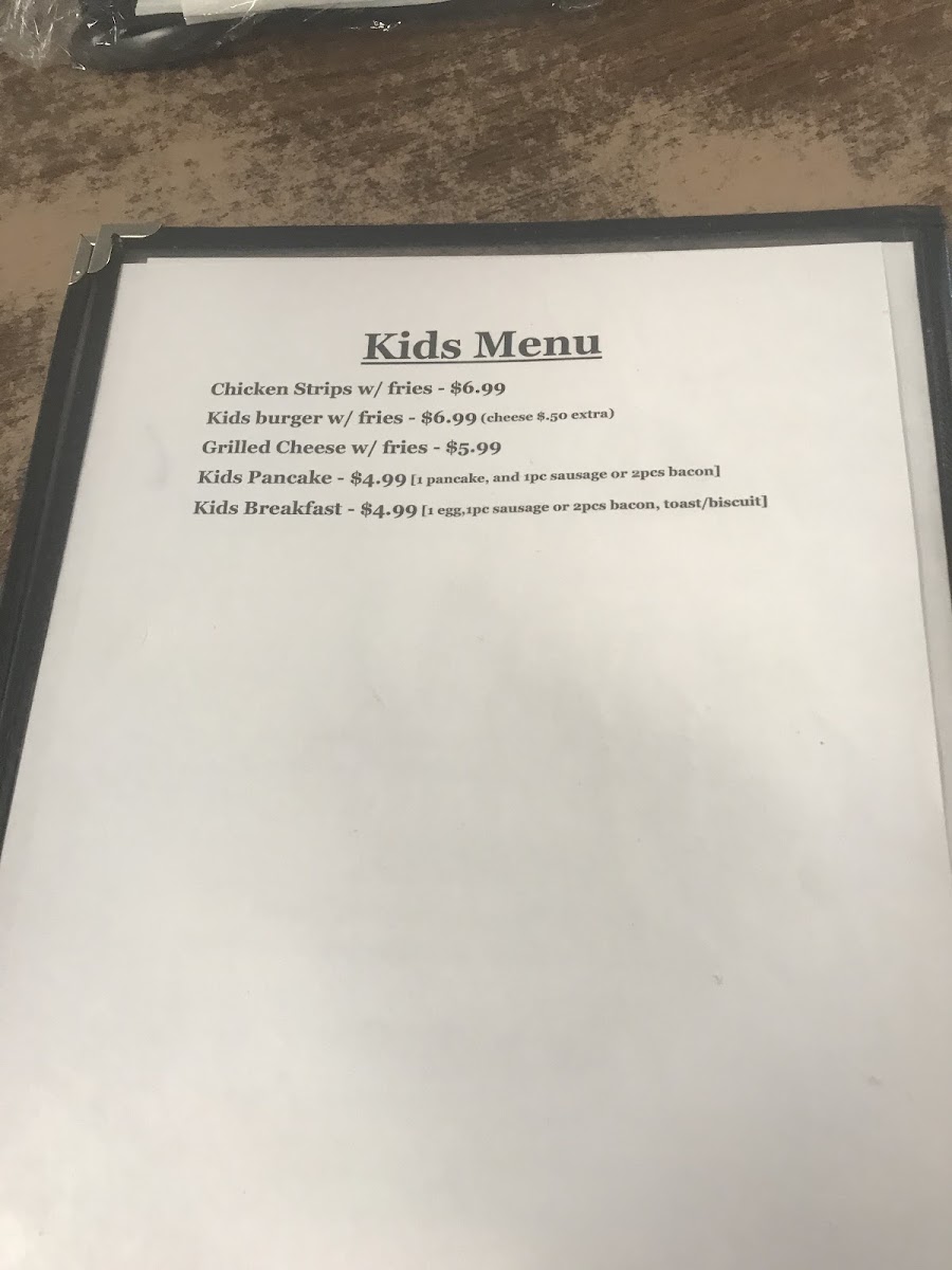 All American Restaurant menu board
