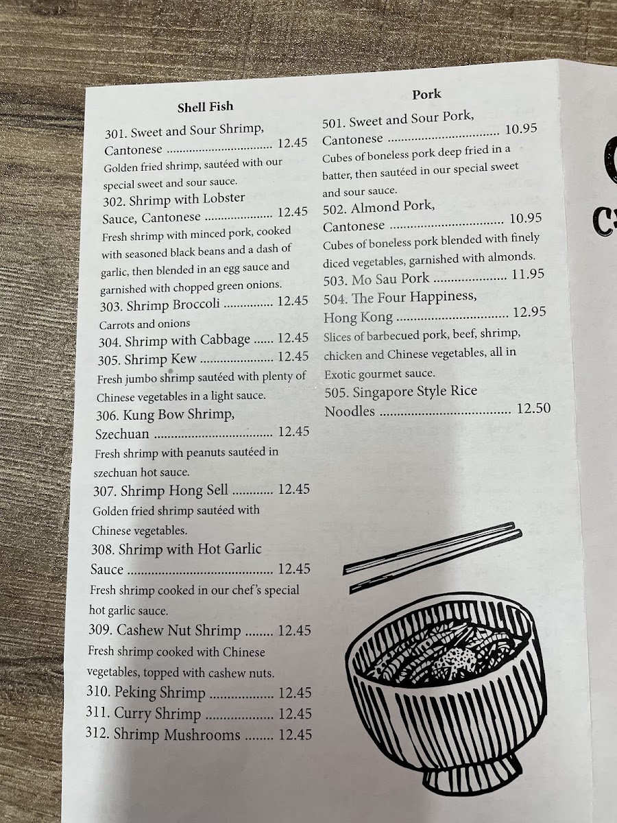 Chopsticks | Chinese Restaurant menu board