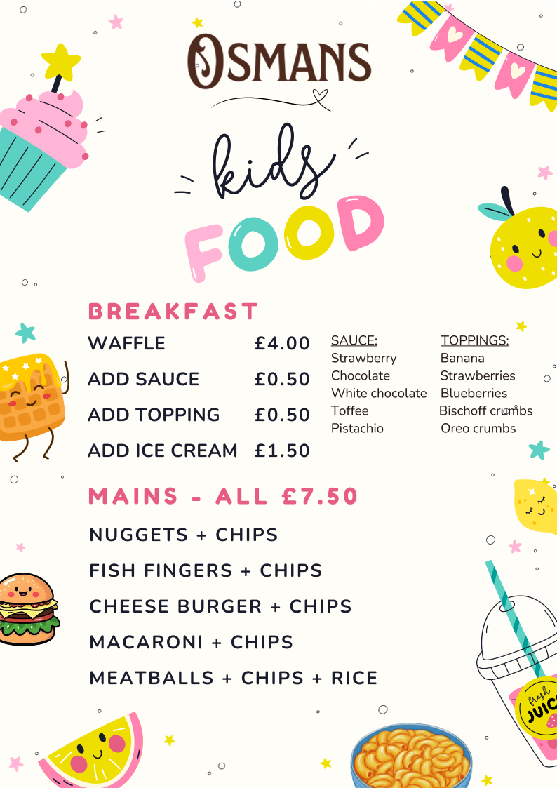 Osmans menu board