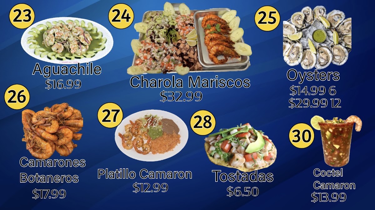 Go Tacos menu board