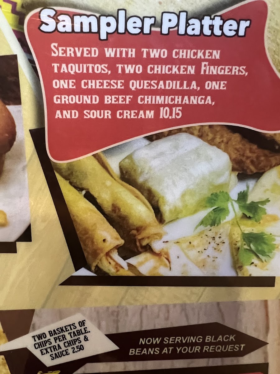 Ayala’s Grill Springcity. TN menu board