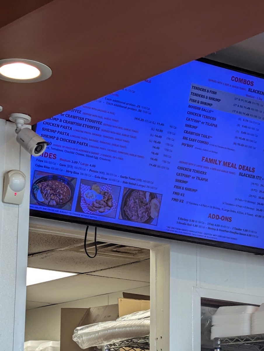 7Spice menu board