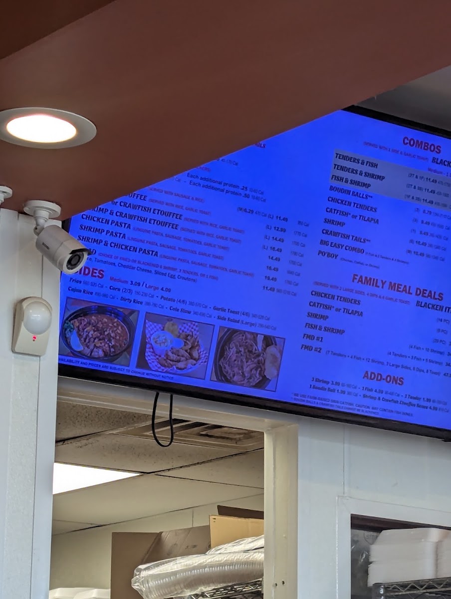 7Spice menu board