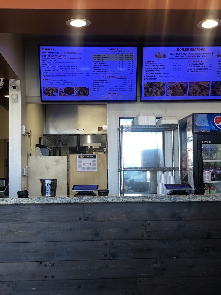 7Spice menu board