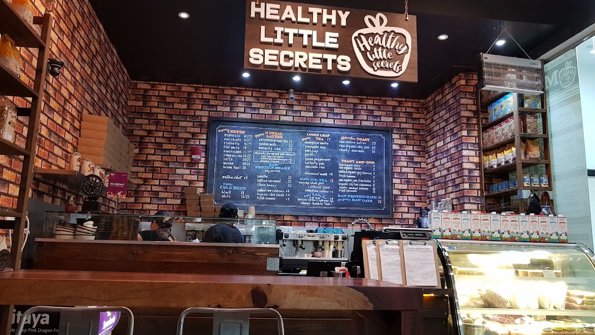 Healthy Little Secrets - Business Bay menu board