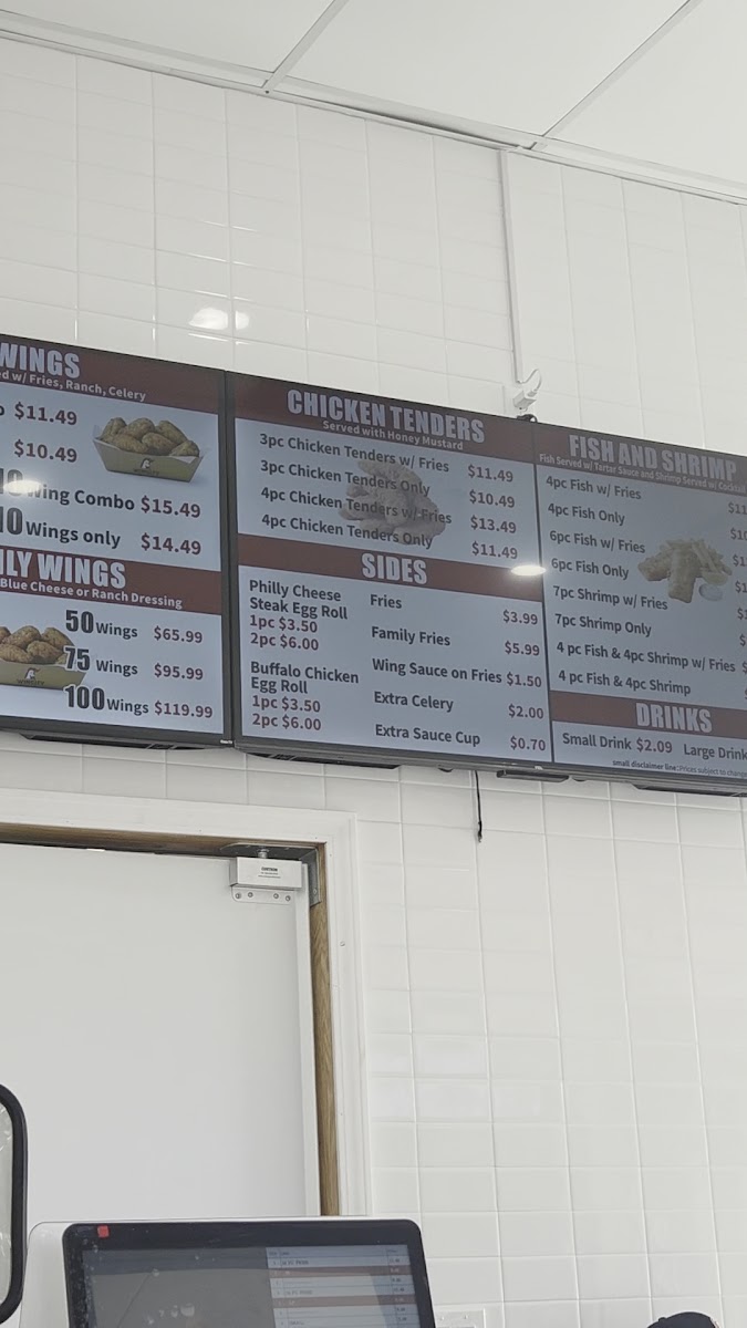 Wingify menu board