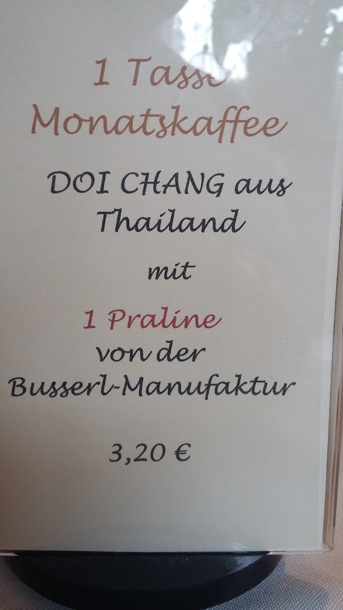 Kaffee Ratscherl menu board