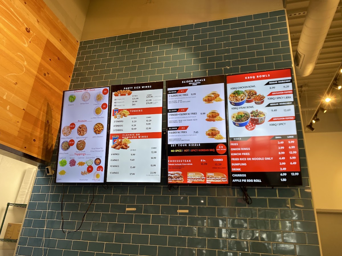 Chimac | KBBQ and Wings menu board
