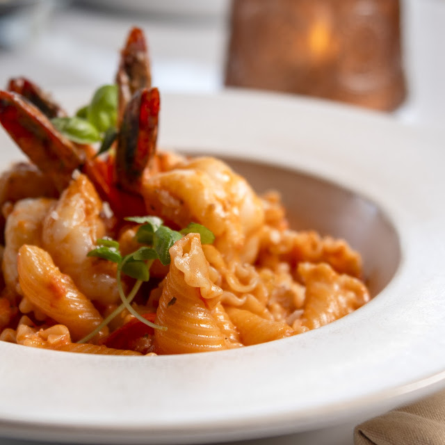 Shrimp and Campanelle Alla Vodka