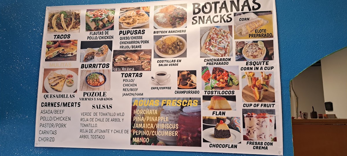 El Bolson menu board