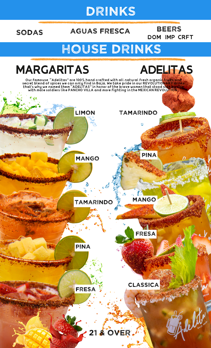 Mariscos El Guero - Upland menu board