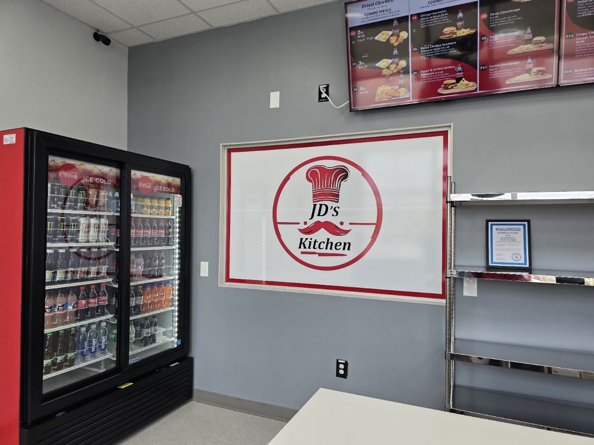 JD's Kitchen menu board