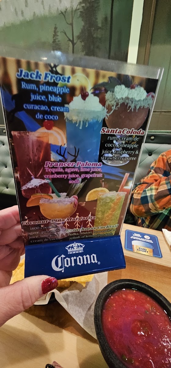 Los Venados Andover menu board