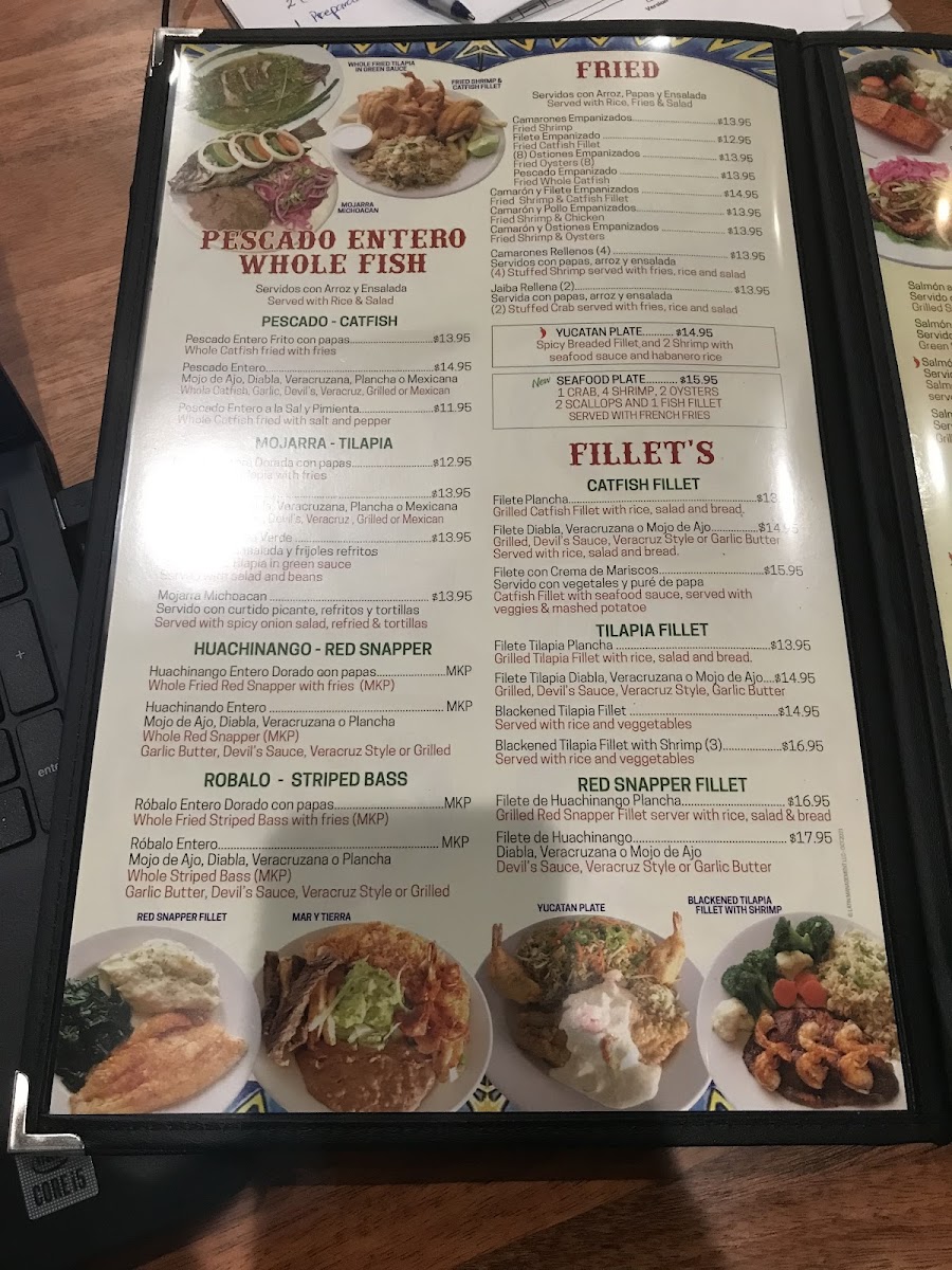 Ostioneria Michoacan #10 menu board