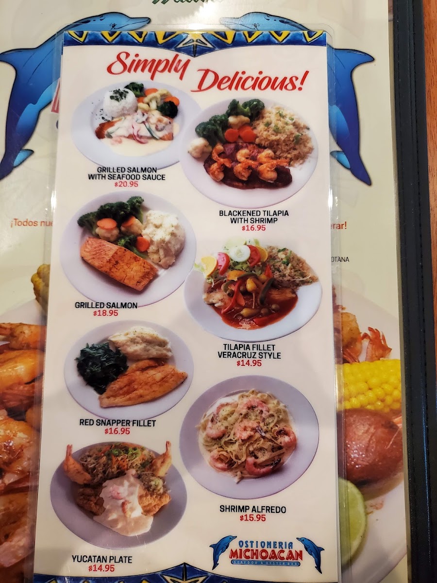 Ostioneria Michoacan #10 menu board