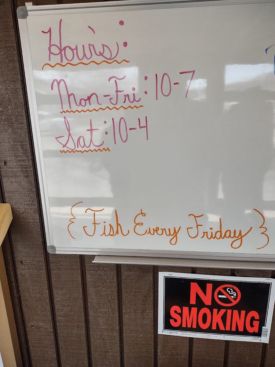 Burgers & More menu board