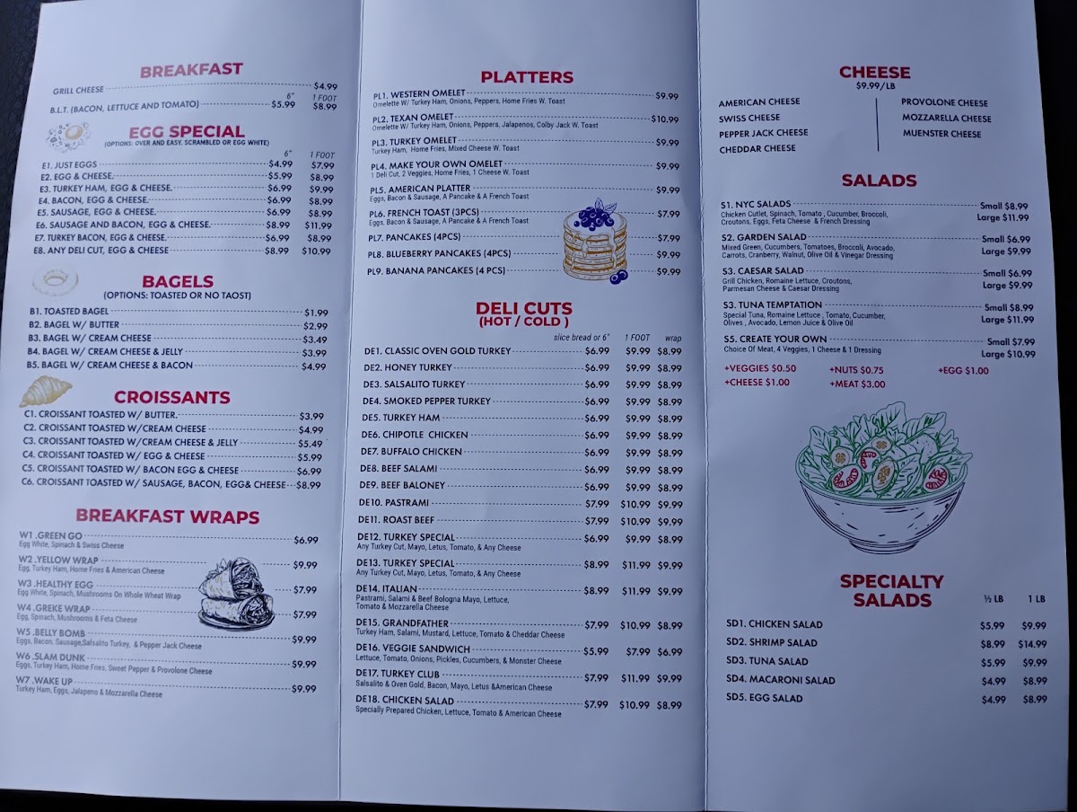 NYC deli Mercado menu board