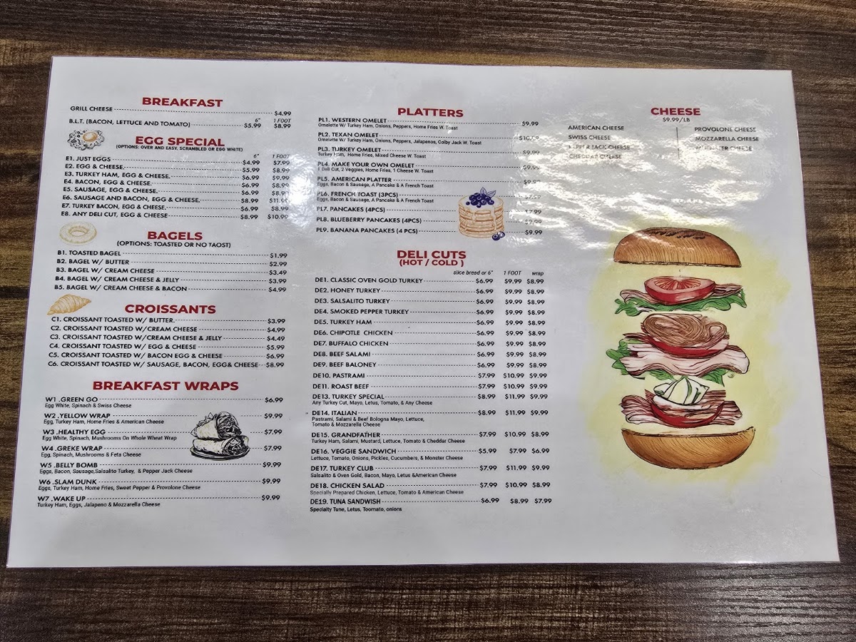 NYC deli Mercado menu board