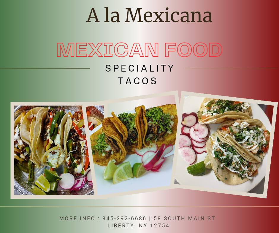 A la Mexicana menu board