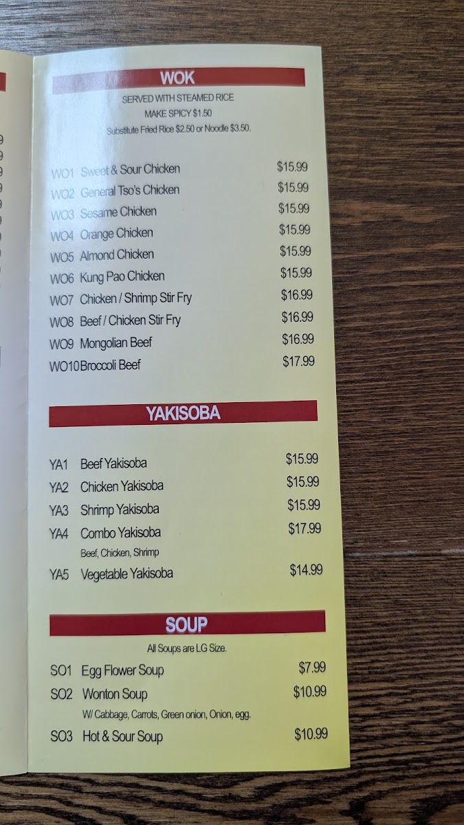 Kampai Wings & Teriyaki menu board