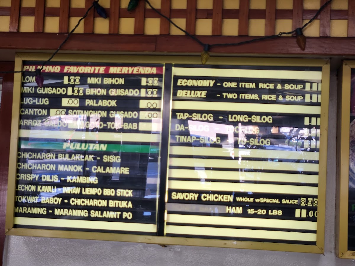 Ito Ay Atin Restaurant menu board