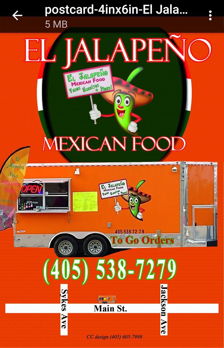 El Jalapeno Tacos menu board