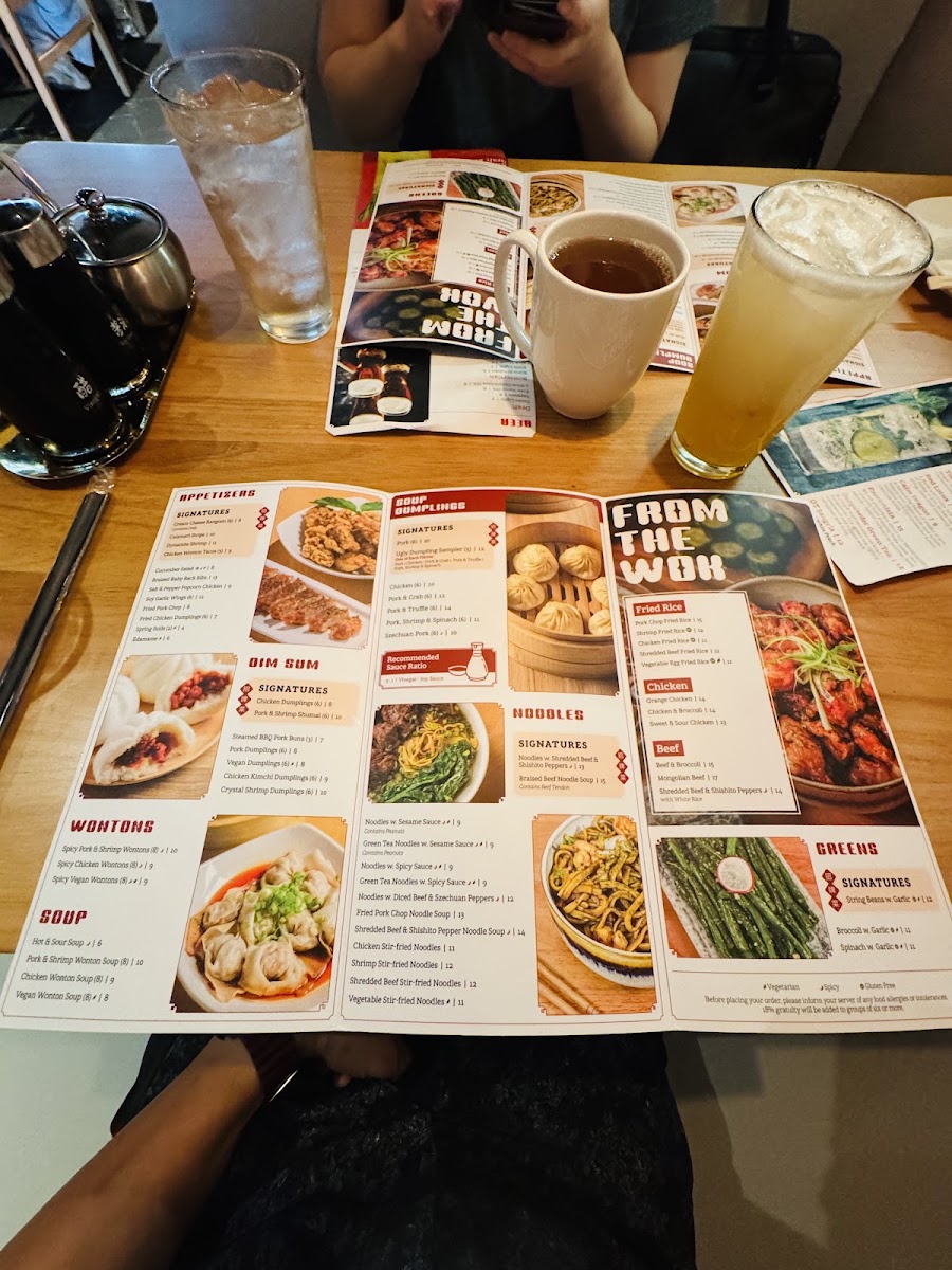 Ugly Dumpling menu board