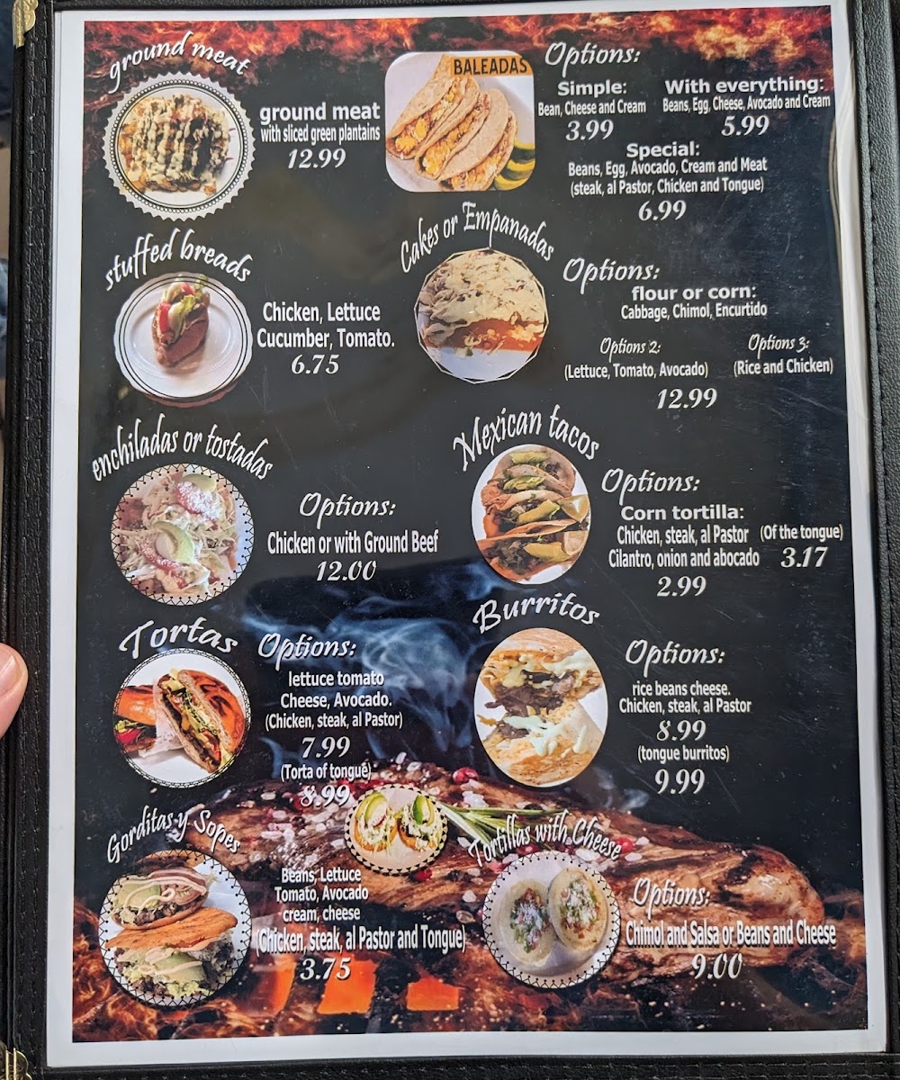 Delicias los amigos menu board