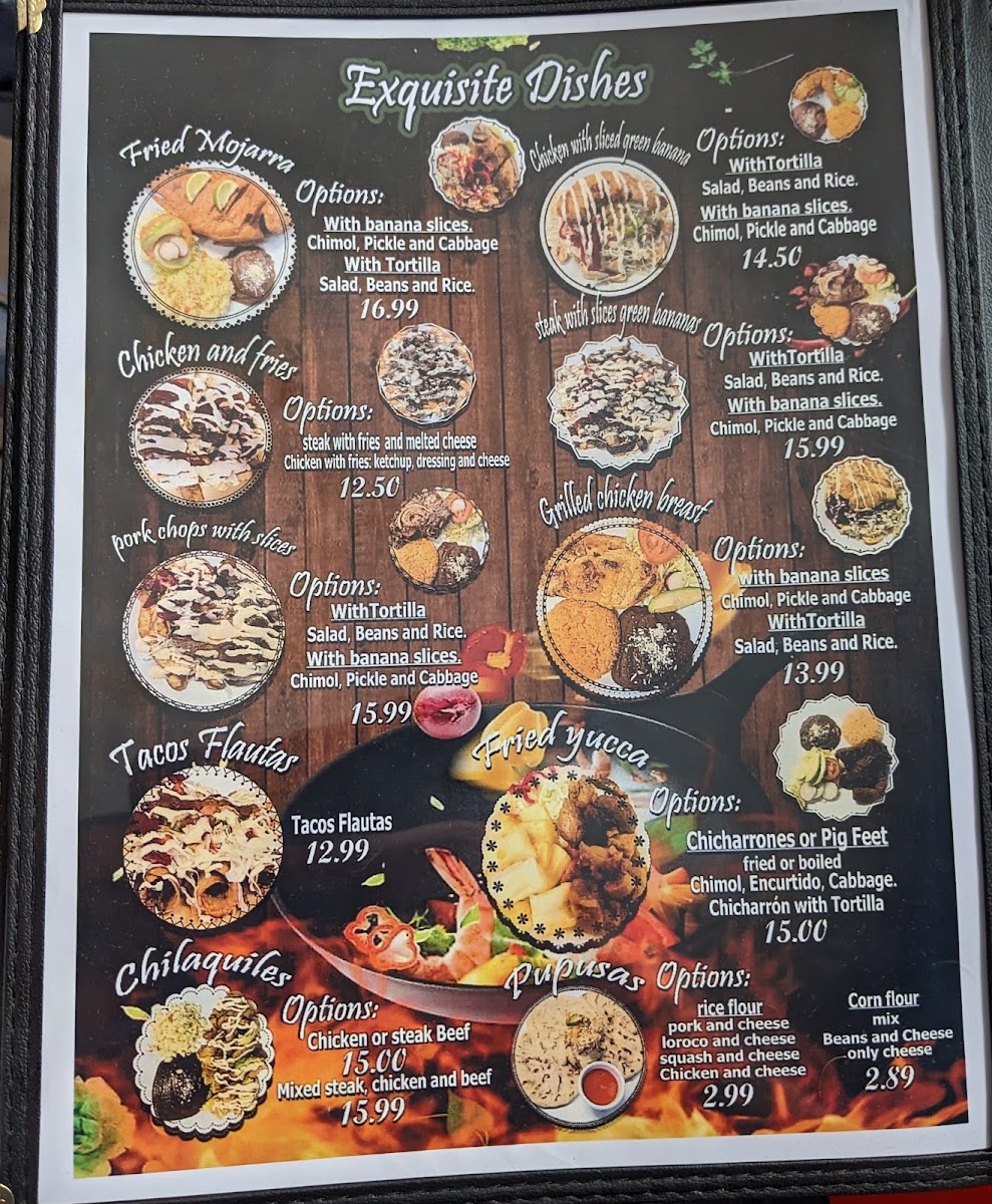 Delicias los amigos menu board