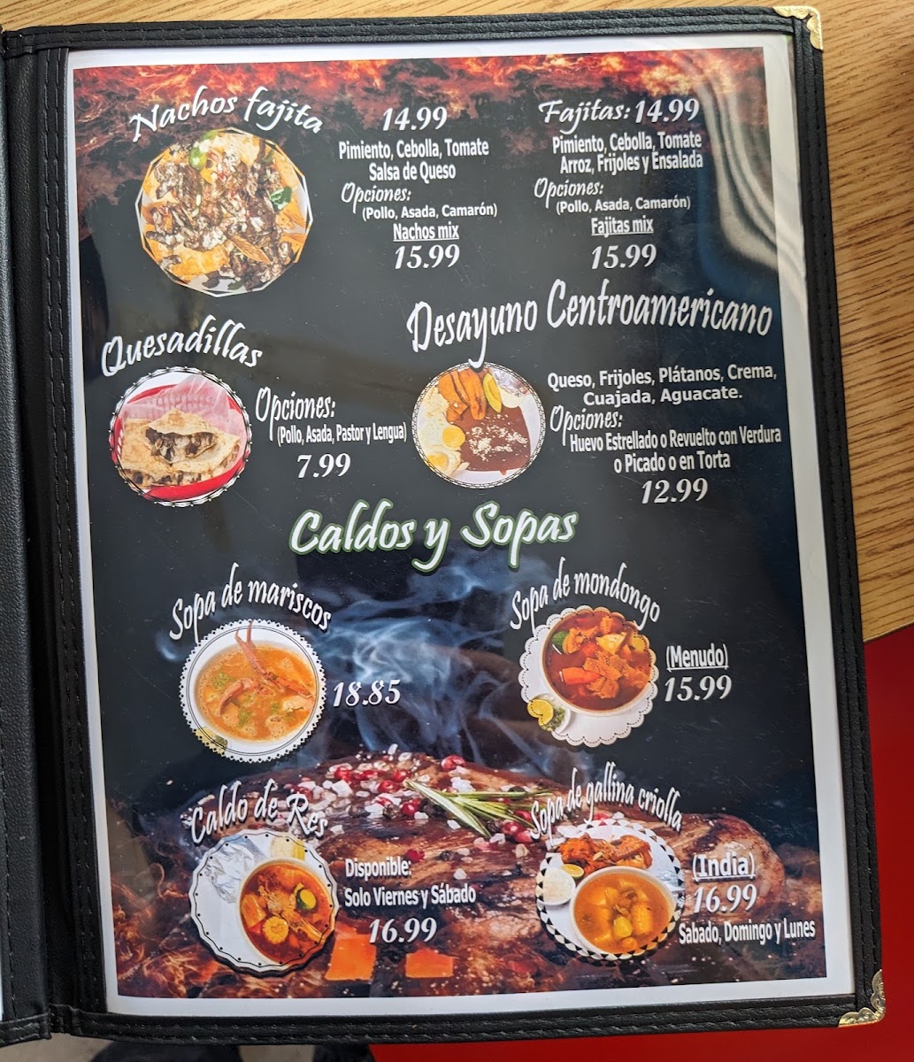 Delicias los amigos menu board