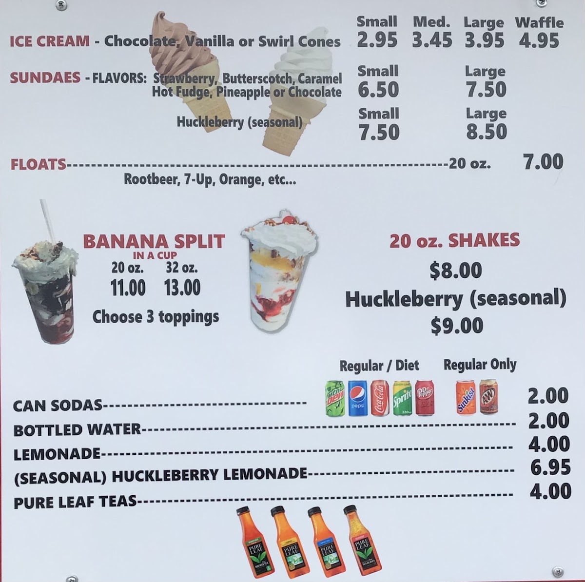 JJ's Dawg House menu board