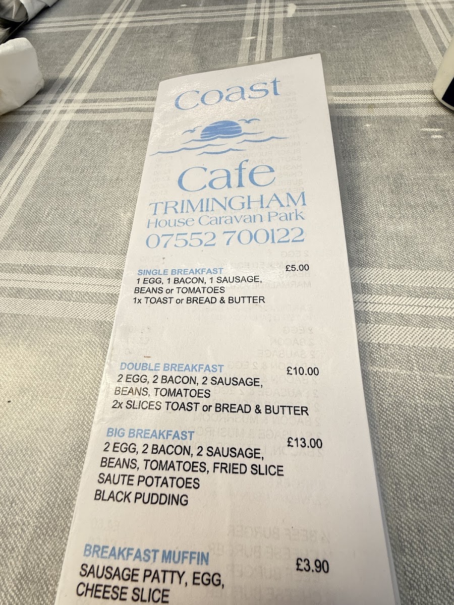 COASTCAFE TRIMINGHAM menu board