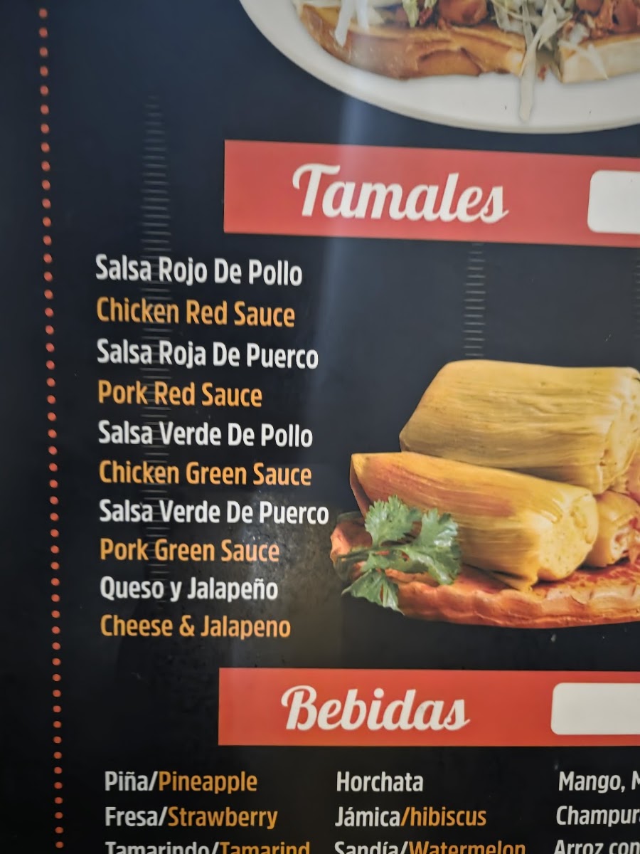 Taquizas Morelenses menu board