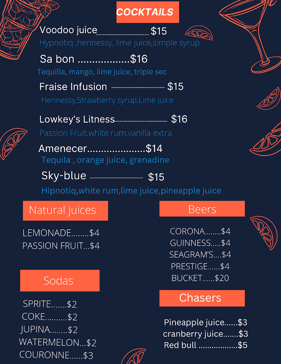 Lowkey's Miami menu board