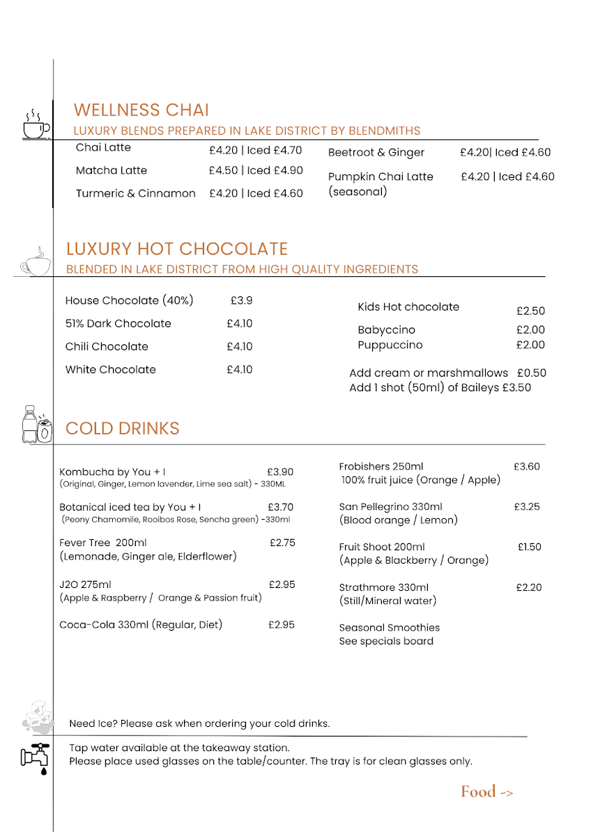 Howling Wolf Artisan Bakery and Café menu board