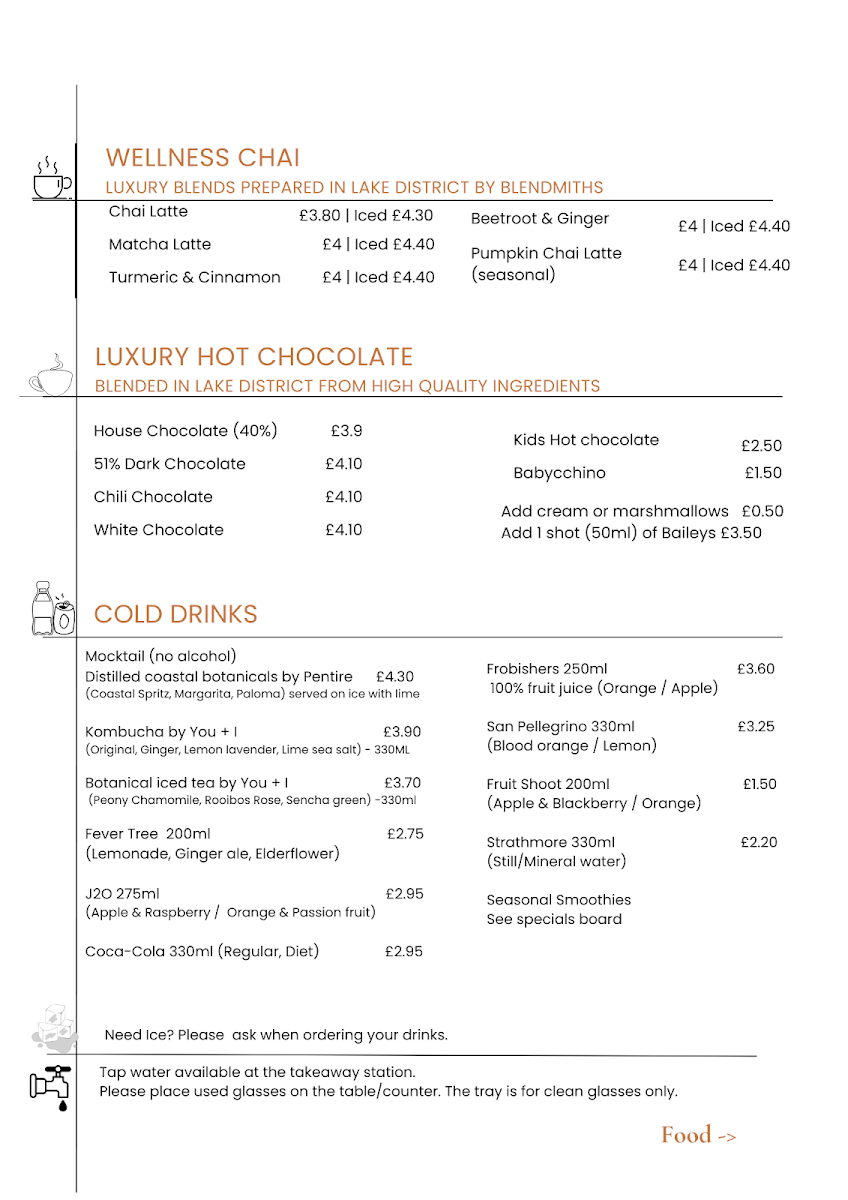 Howling Wolf Artisan Bakery and Café menu board