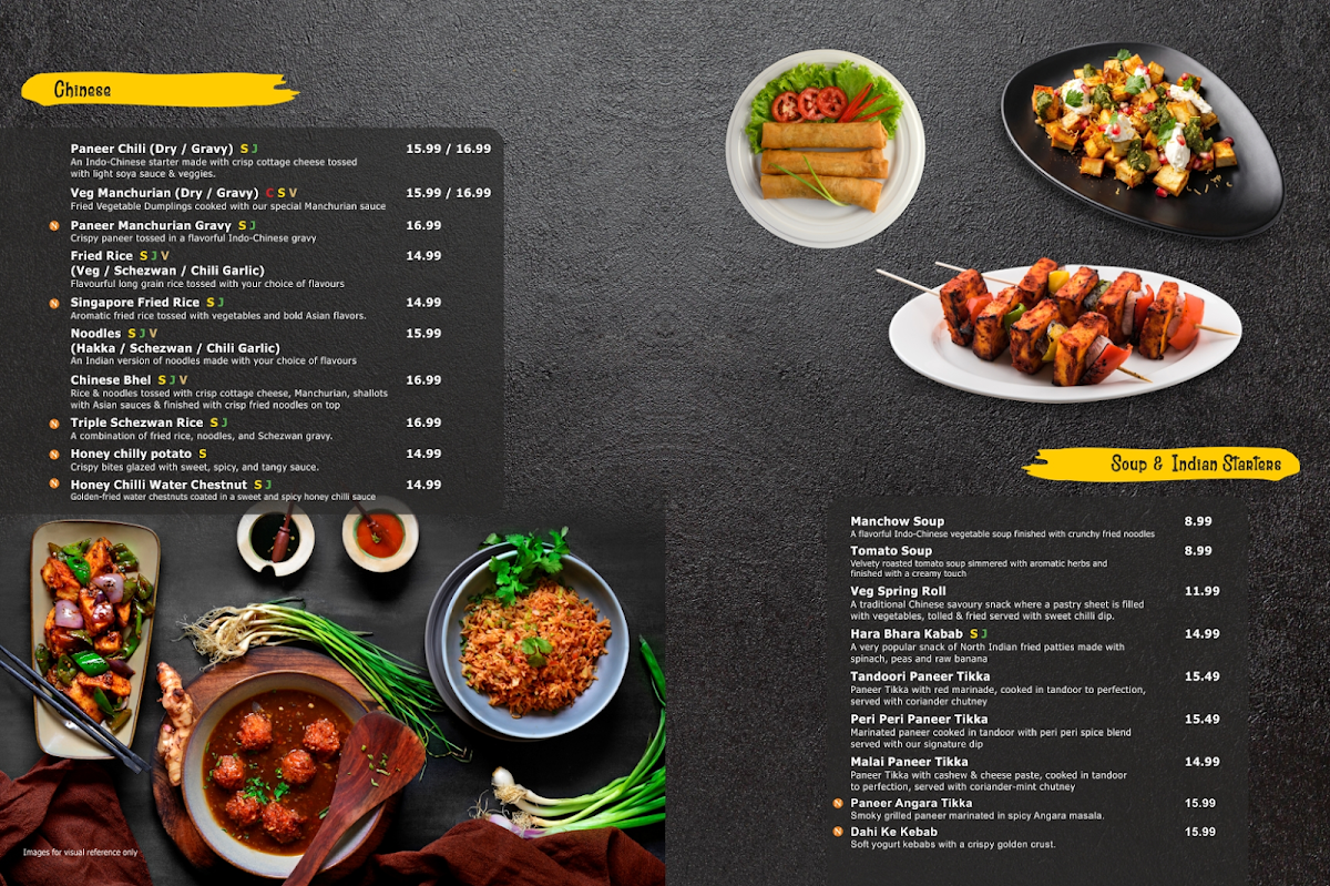 Choice Indian Restaurant menu board