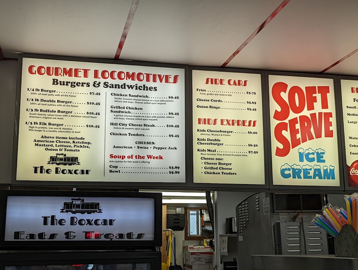 The Boxcar | Eats and Treats menu board