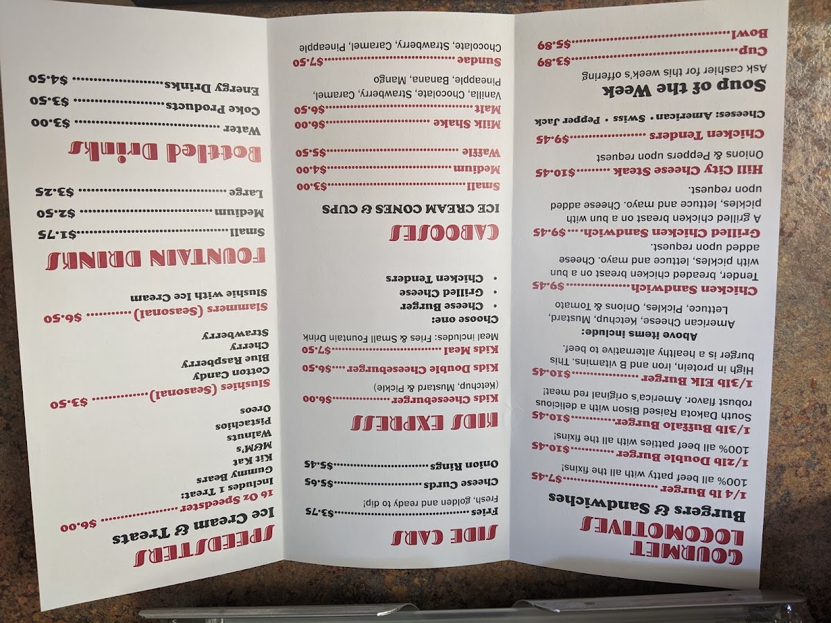 The Boxcar | Eats and Treats menu board