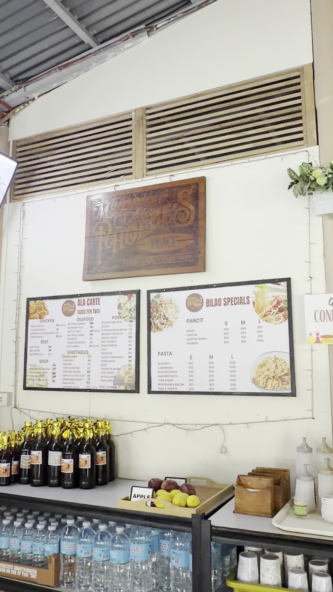 Mommy Phoebe's Place menu board